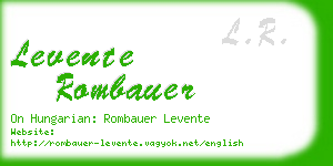 levente rombauer business card